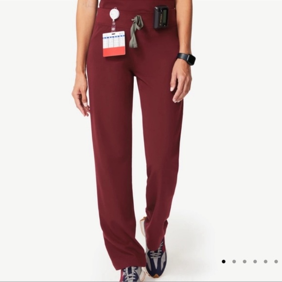 Figs Pants & Jumpsuits Figs Womens Burgundy Livingston Basic Scrub